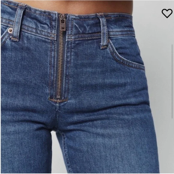 Reformation Julianna zip mid straight Jean size 26